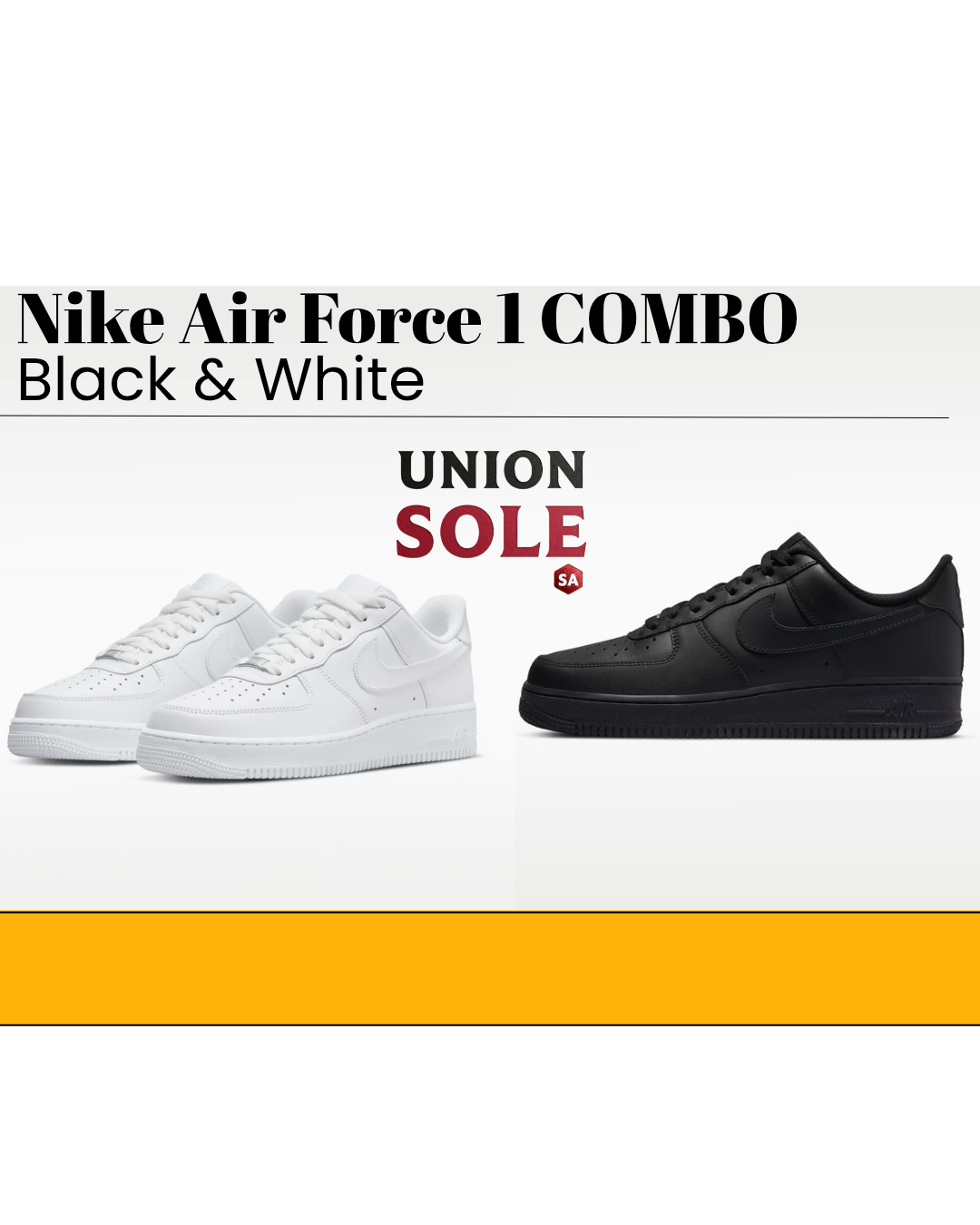 Nike Air Force 1 "Black & White" COMBO
